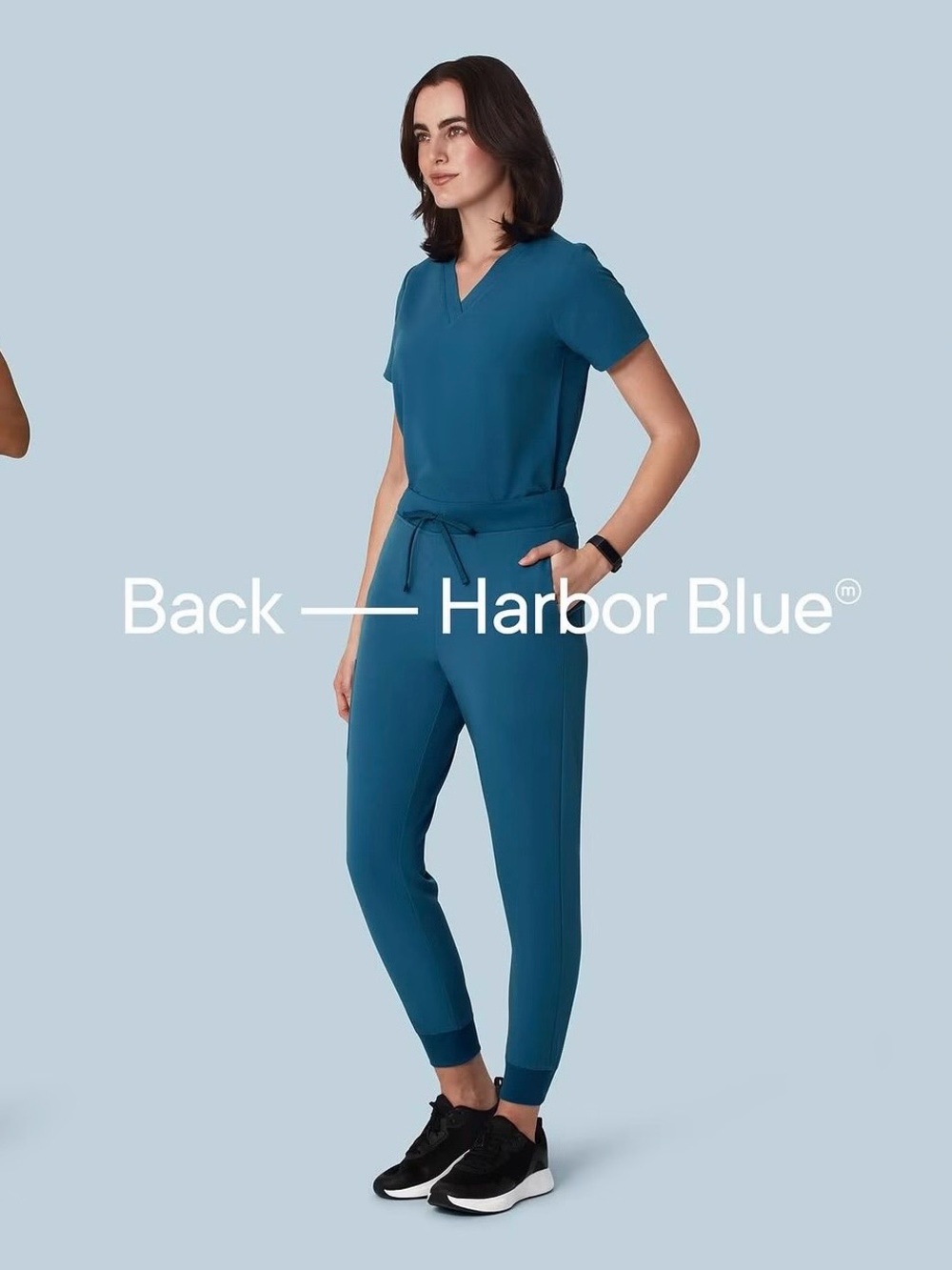 Mandala Scrub Set - Harbor Blue (XS top, S jogger pants)